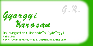 gyorgyi marosan business card